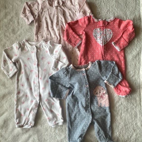Carter's Other - Carter's  & Gerber Kids Bodysuits Set - Pink, Gray, White
